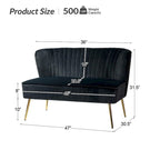 Delicia 3 Piece High-Quality Velvet Fabric Living Room Set with Sturdy Legs by HULALA HOME