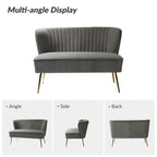 Delicia 3 Piece High-Quality Velvet Fabric Living Room Set with Sturdy Legs by HULALA HOME