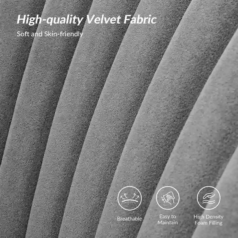 Delicia 3 Piece High-Quality Velvet Fabric Living Room Set with Sturdy Legs by HULALA HOME