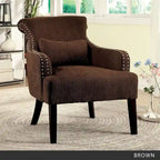 Nyer Contemporary Fabric Upholstered Accent Chair by Furniture of America