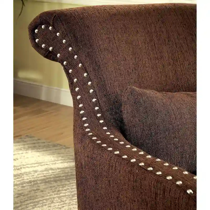 Nyer Contemporary Fabric Upholstered Accent Chair by Furniture of America