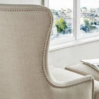 Capella Highback Wing Lounge Chair with Footstool by iNSPIRE Q Artisan