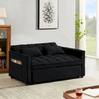 Velvet Convertible Loveseat Sleeper Sofa Couch with 2 Pillows