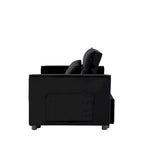 Velvet Convertible Loveseat Sleeper Sofa Couch with 2 Pillows