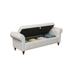 Modern Storage Bench Bed Bench with Rolled Arms