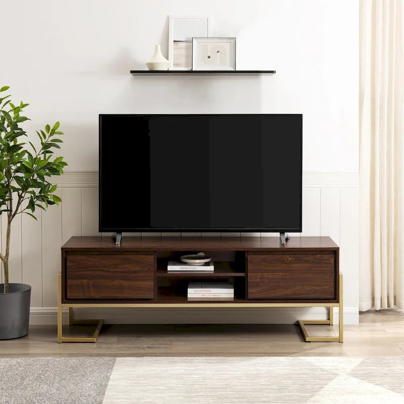 Middlebrook Contemporary Metal-Base 2-Drawer TV Stand