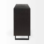 Contemporary Dark Oval Accent Cabinet - 31.8898 H x 15.9449 W x 39.9606 D