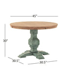 Eleanor Sage Green Round Solid Wood Top Panel Back 5-piece Dining Set by iNSPIRE Q Classic