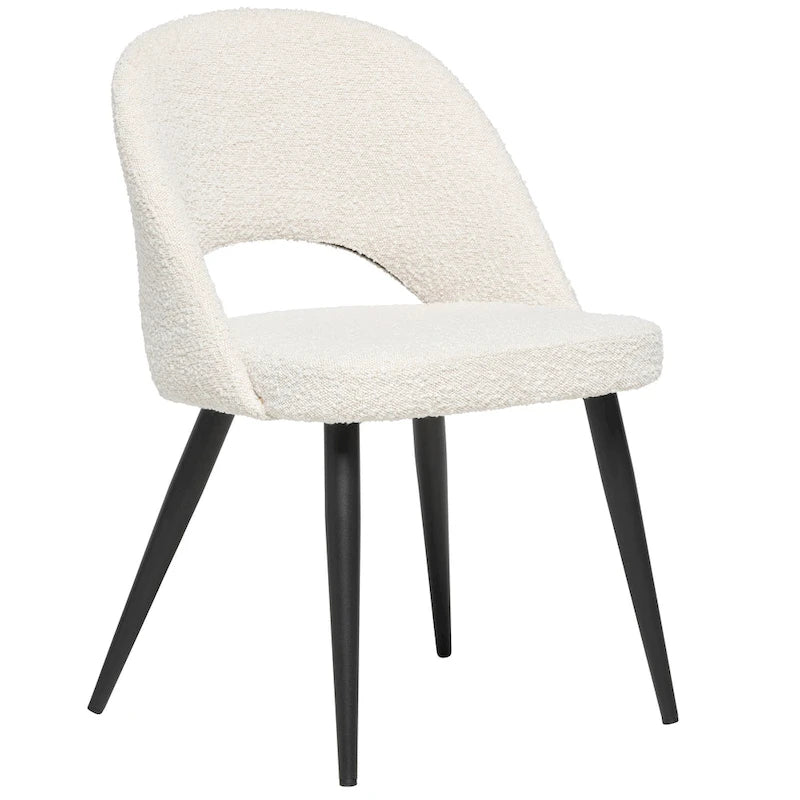 Coco Mid-Century Modern French Boucle Upholstered Dining Chair