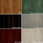 Eleanor Oak Round Solid Wood Top 3-piece Slat Back Dining Set by iNSPIRE Q Classic