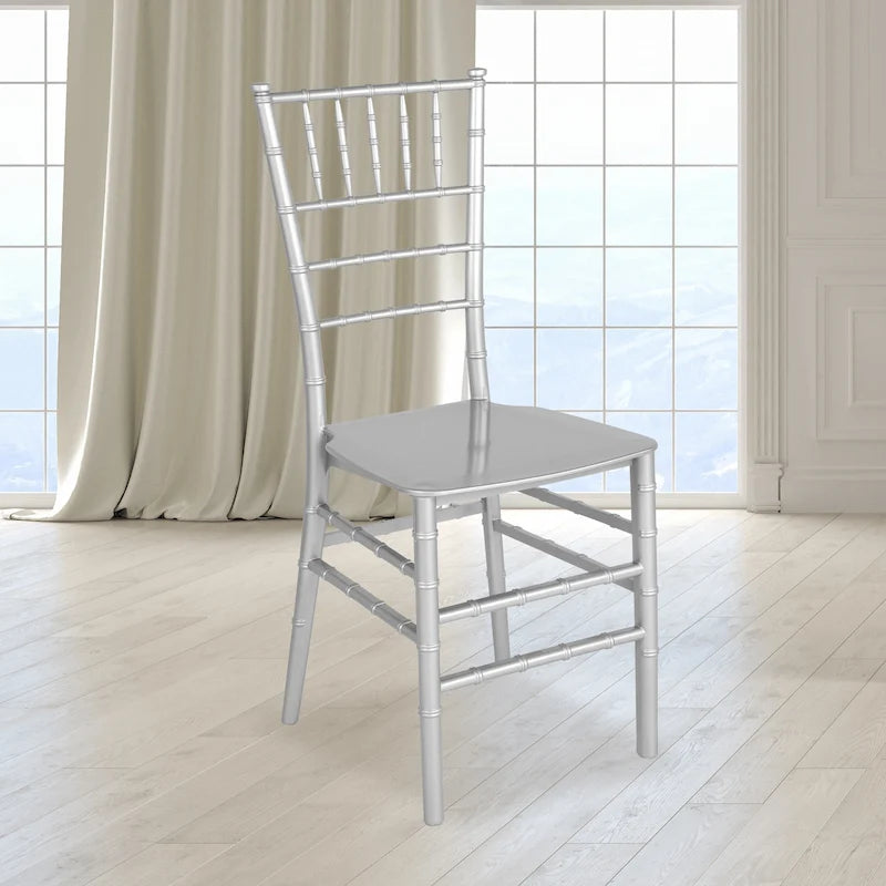 Resin Stackable Chiavari Chair - 15W x 18.75D x 35H - 15W x 18.75D x 35H