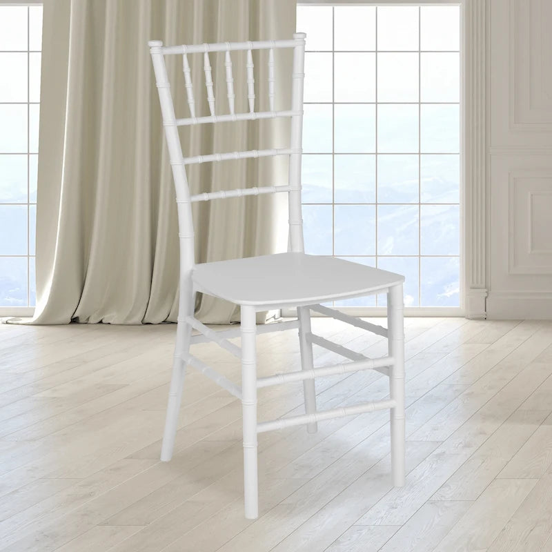 Resin Stackable Chiavari Chair - 15W x 18.75D x 35H - 15W x 18.75D x 35H