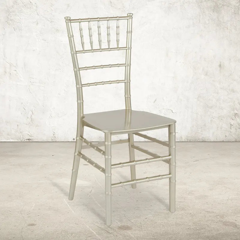 Resin Stackable Chiavari Chair - 15W x 18.75D x 35H - 15W x 18.75D x 35H