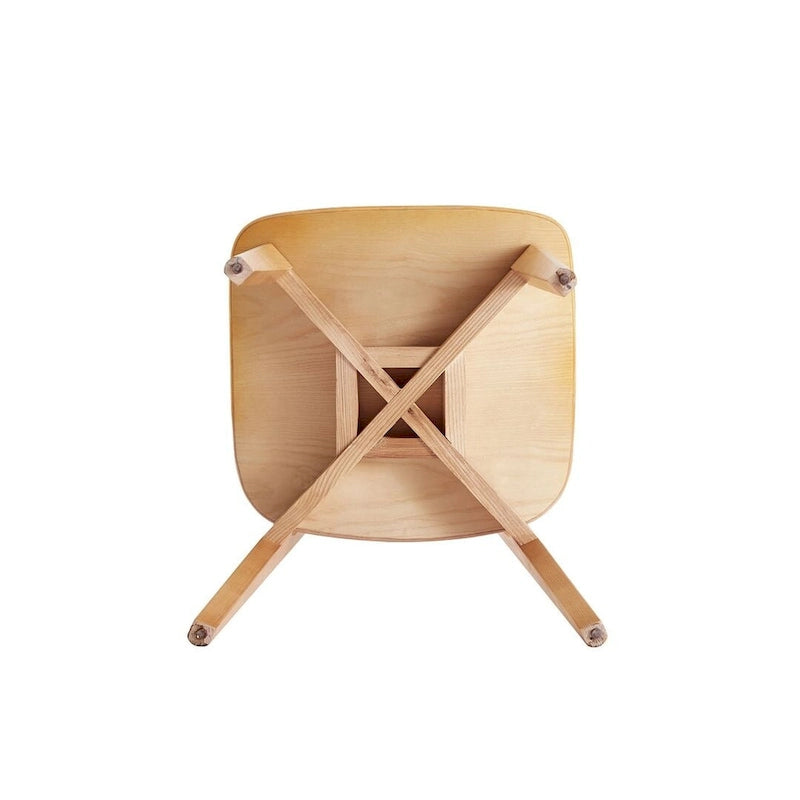 Manhattan Comfort Versailles Square Dining Chair in Black and Natural Cane - Set of 2