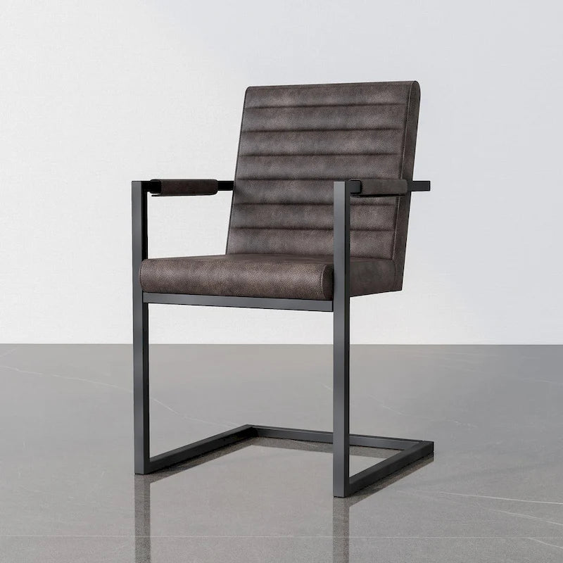 Vendrie Modern Metal Upholstered Dining Chairs by Furniture of America (Set of 2)