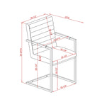 Vendrie Modern Metal Upholstered Dining Chairs by Furniture of America (Set of 2)