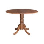 42 Dual Drop Leaf Pedestal Dining Table with Madrid Ladderback Chairs - Dining Set