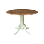 42 Dual Drop Leaf Pedestal Dining Table with Madrid Ladderback Chairs - Dining Set