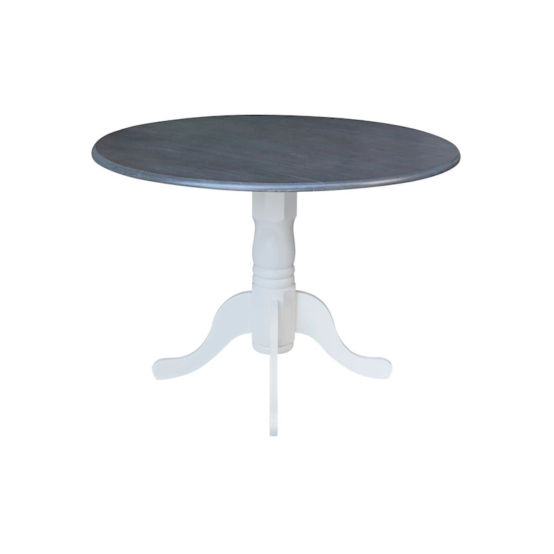 42 Dual Drop Leaf Pedestal Dining Table with Madrid Ladderback Chairs - Dining Set
