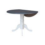 42 Dual Drop Leaf Pedestal Dining Table with Madrid Ladderback Chairs - Dining Set