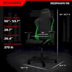 RESPAWN 110 Ergonomic Gaming Chair - Racing Style High Back PC Computer Desk Office Chair