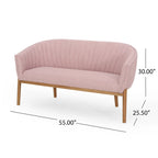 Galena Mid-century Modern Glam Loveseat by Christopher Knight Home