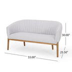 Galena Mid-century Modern Glam Loveseat by Christopher Knight Home