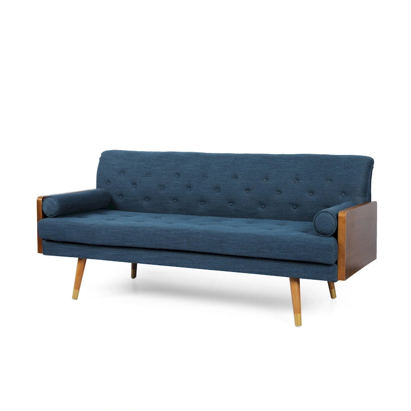 Jalon Mid-century Modern Tufted Fabric Sofa by Christopher Knight Home