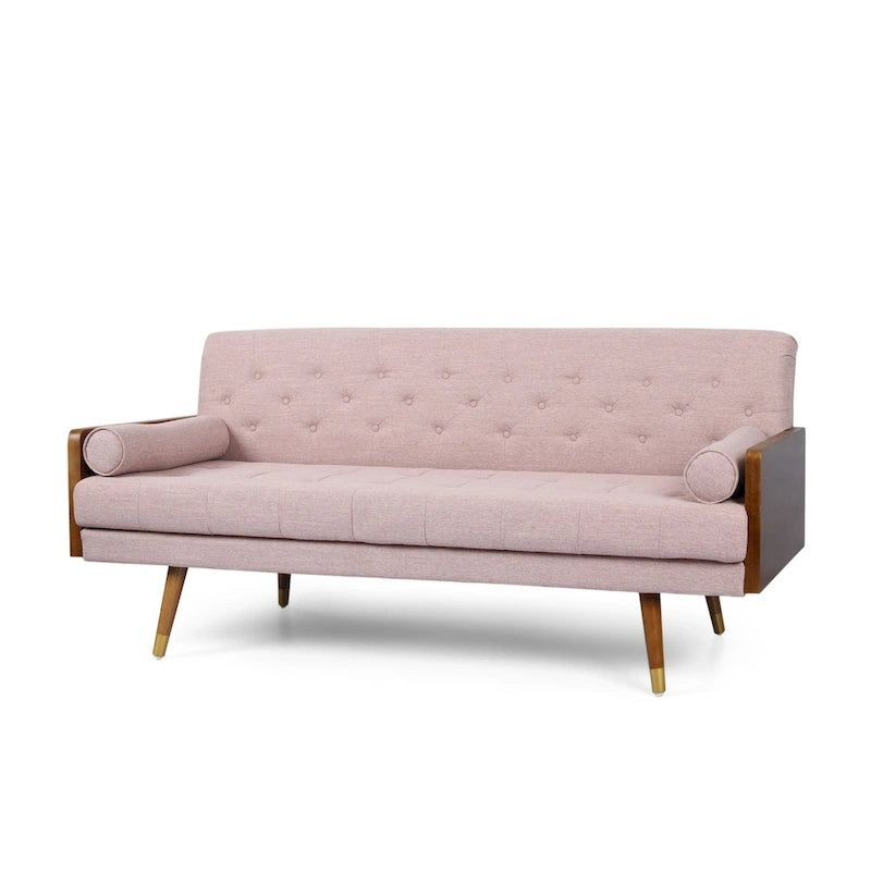 Jalon Mid-century Modern Tufted Fabric Sofa by Christopher Knight Home