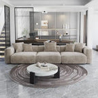 143 inch Sofa Couch- Deep Seat Sofa with 5 Pillows, 3 Seater Couch with Corduroy Fabric, Modern Sofas for Living Room