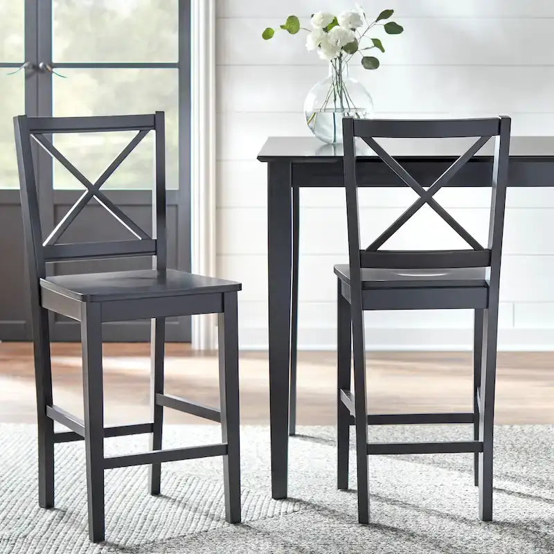 Virginia Cross Back 24-inch Stool (Set of 2)