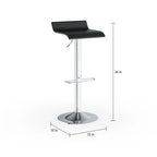 Porch & Den Blaine Chrome Air Lift Adjustable Swivel Stools (Set of 2)