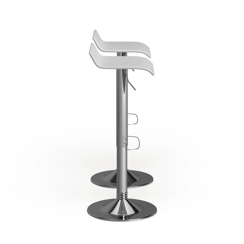 Porch & Den Blaine Chrome Air Lift Adjustable Swivel Stools (Set of 2)