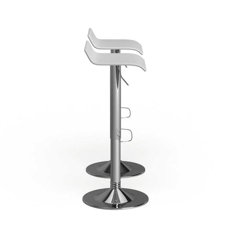Porch & Den Blaine Chrome Air Lift Adjustable Swivel Stools (Set of 2)