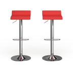 Porch & Den Blaine Chrome Air Lift Adjustable Swivel Stools (Set of 2)