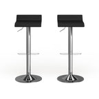 Porch & Den Blaine Chrome Air Lift Adjustable Swivel Stools (Set of 2)
