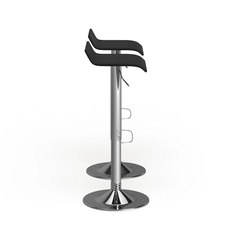 Porch & Den Blaine Chrome Air Lift Adjustable Swivel Stools (Set of 2)