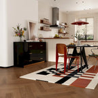 55.1 Modern 6-Drawer Bedroom Dresser Glossy Finish Chest Of Drawers