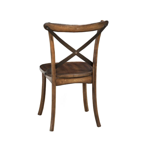 Alpine Arendal Oak Finish Dining Chairs (Set of 2)