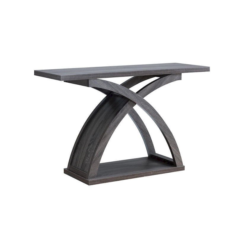 DH BASIC Transitional Distressed Grey 47-inch 1-Shelf Sofa Table by Denhour
