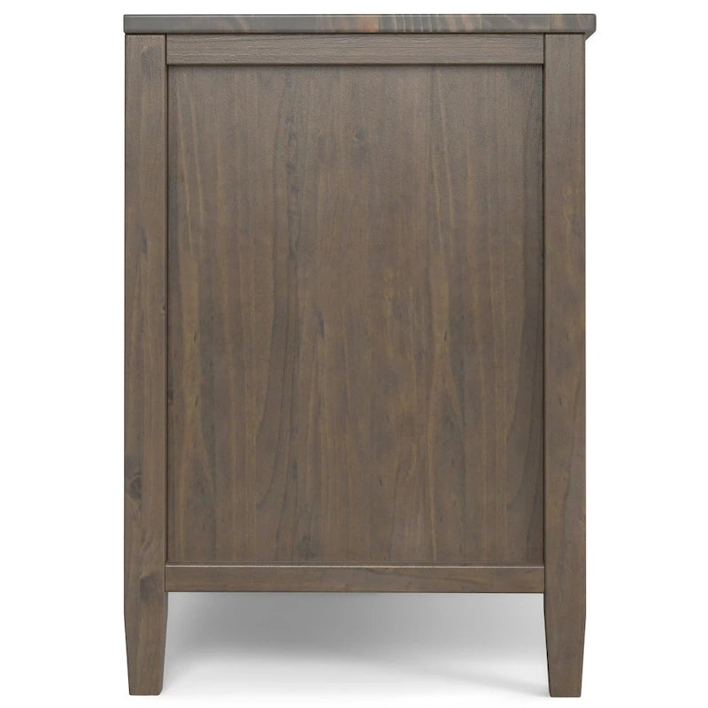 WYNDENHALL Cantina SOLID WOOD 72 inch Wide Transitional TV Media Stand in Smoky Brown For TVs up to 80 inches