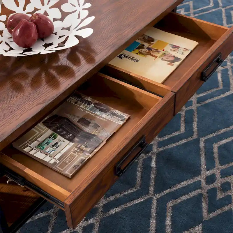 Carbon Loft Peter Matte Black Slatted Coffee Table