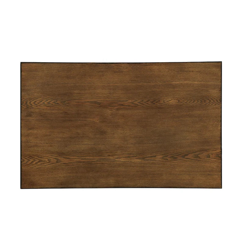 Ursa Industrial Medium Oak 48-inch Wide Metal Kitchen Island with Caster Wheels by Furniture of America