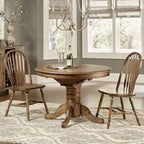 Carolina Crossing Antique Honey Distressed Pedestal Table - Brown