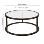 Silver Orchid Stossel Round Metal Coffee Table