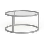 Silver Orchid Stossel Round Metal Coffee Table