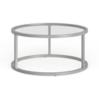 Silver Orchid Stossel Round Metal Coffee Table