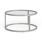 Silver Orchid Stossel Round Metal Coffee Table
