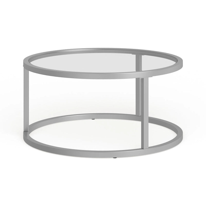 Silver Orchid Stossel Round Metal Coffee Table