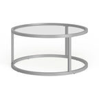 Silver Orchid Stossel Round Metal Coffee Table